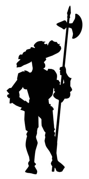 caballero medieval blindado
 - Vector, imagen