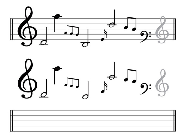 müzik notası tasarımı - Vektör, Görsel