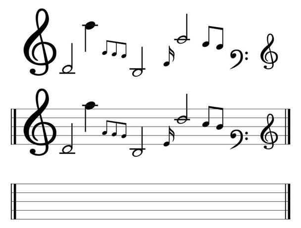 design della nota musicale - Vettoriali, immagini