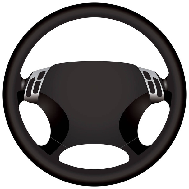 Moderno volante del coche
 - Vector, Imagen