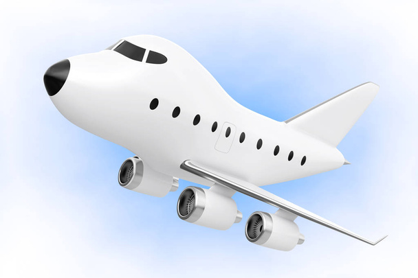 Dei cartoni animati giocattolo Aeroplano del Jet. rendering 3D - Foto, immagini