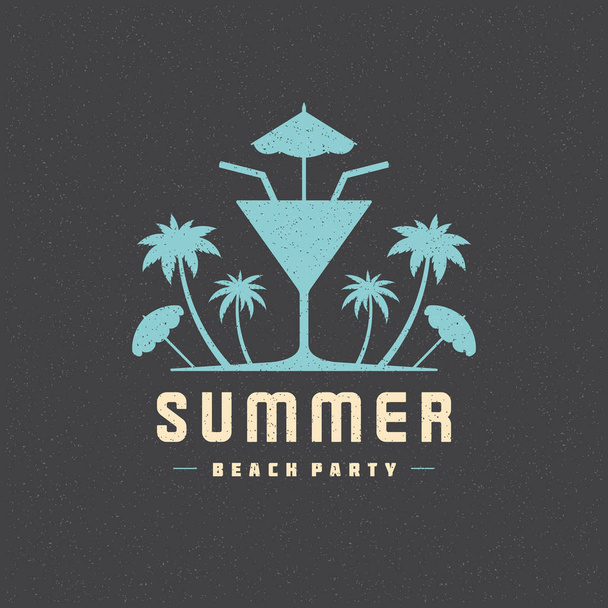 Summer holidays poster design on textured background vector illustration. - Vecteur, image