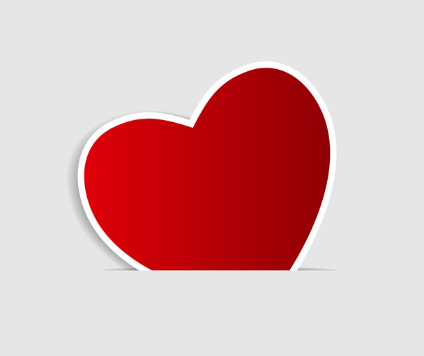 Happy Valentines Day card with heart. Vector illustration - Vektör, Görsel