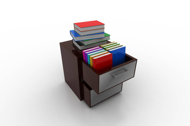 3d illustration of Home library  - Photo, Image