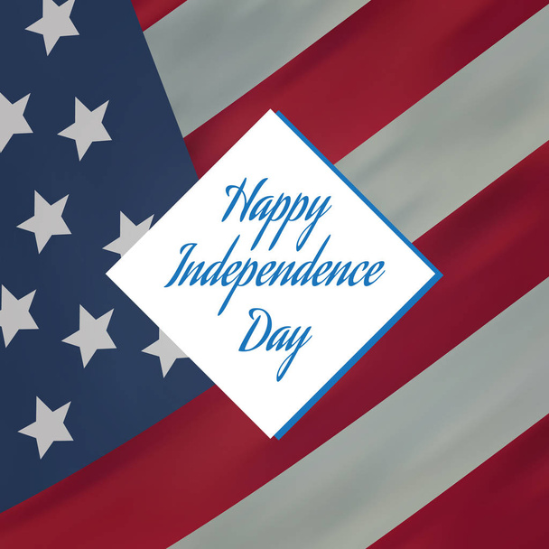 4th july background vector banner, celebration usa independence  - Vector, Image