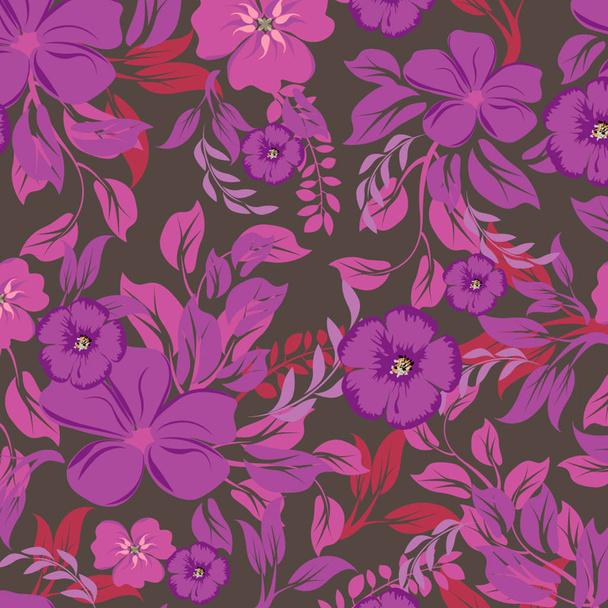seamless flowers pattern - Vector, Image