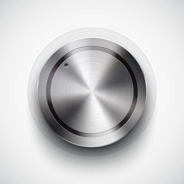 Technology volume button with metal texture - Vetor, Imagem