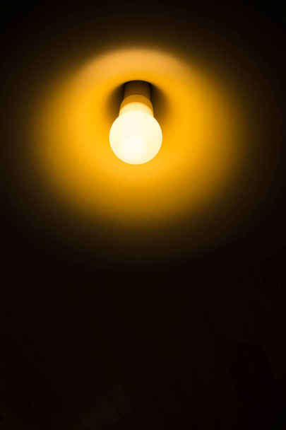 Light bulbs in the dark room - Photo, Image