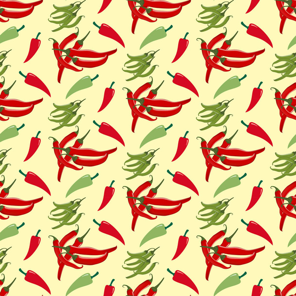 Pepper seamless pattern - Vector, Image