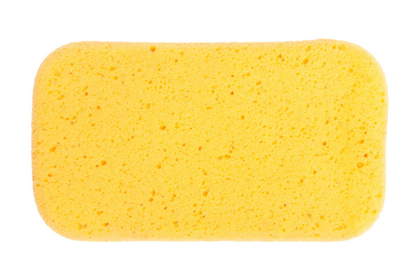 gele spons op wit - Foto, afbeelding