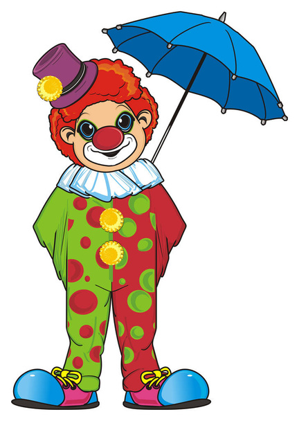 smiling colored clown - Фото, изображение