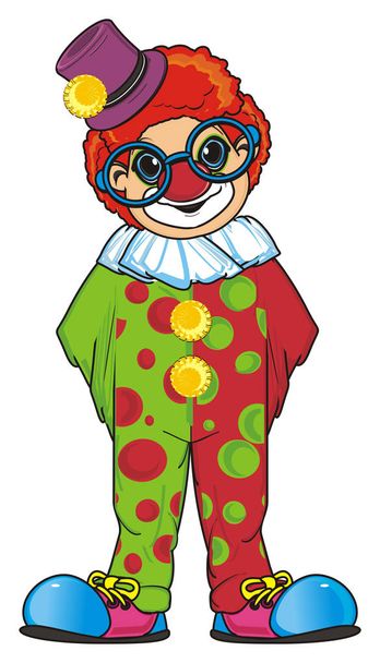 smiling colored clown - Фото, зображення
