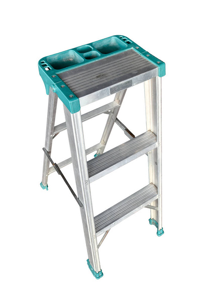 groen aluminium ladder - Foto, afbeelding