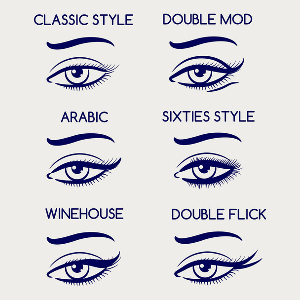 Жінка очі макіяж ручка ескіз
 - Вектор, зображення