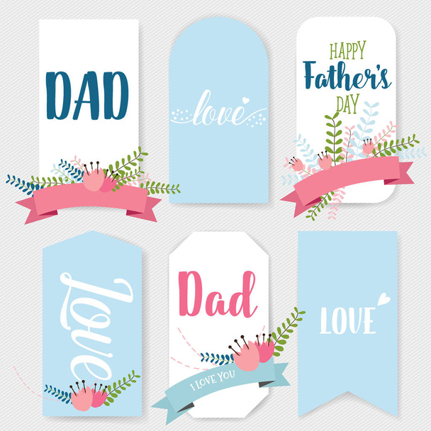 Happy fathers day card design. Vector Illustration - Vektör, Görsel