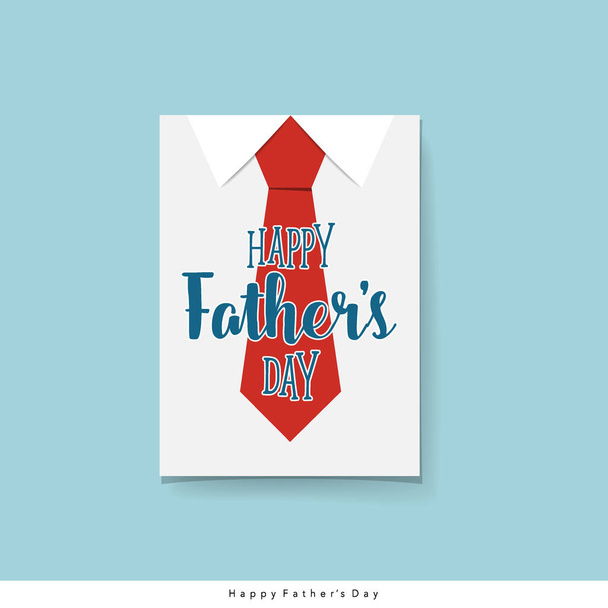 幸せな父の日のカードは、大きなネクタイをデザインします。ベクトル図 - ベクター画像