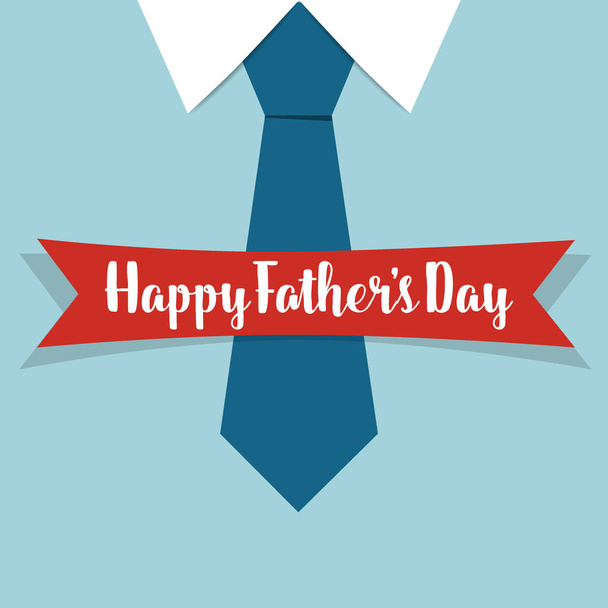 Happy fathers day card design with Big Tie. Vector Illustration - Wektor, obraz