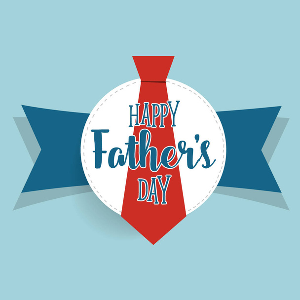 Happy fathers day card design with Big Tie. Vector Illustration - Vektor, Bild