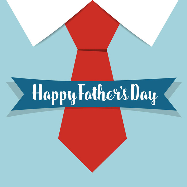 Happy fathers day card design with Big Tie. Vector Illustration - Vettoriali, immagini