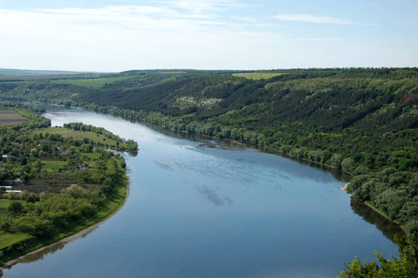 аисты летают над рекой панорама устья
  - Фото, изображение