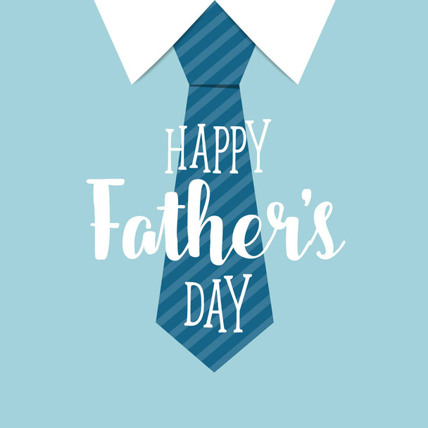 Happy fathers day card design with Big Tie. Vector Illustration - Διάνυσμα, εικόνα