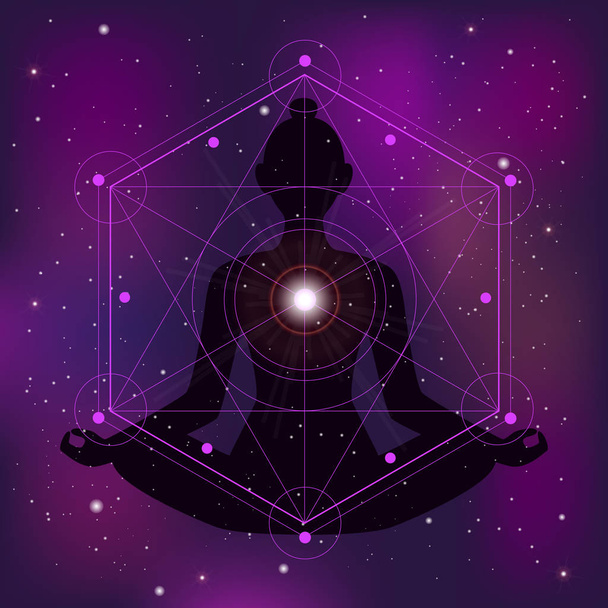 Ιερή γεωμετρία Zen εικονογράφηση - Διάνυσμα, εικόνα