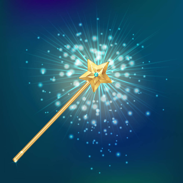 Magic Wand Realistic Background - Vector, Image