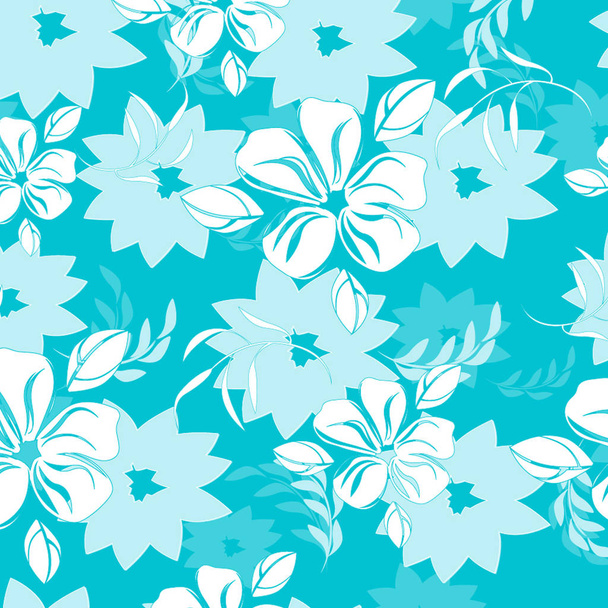 seamless flowers pattern - Vecteur, image