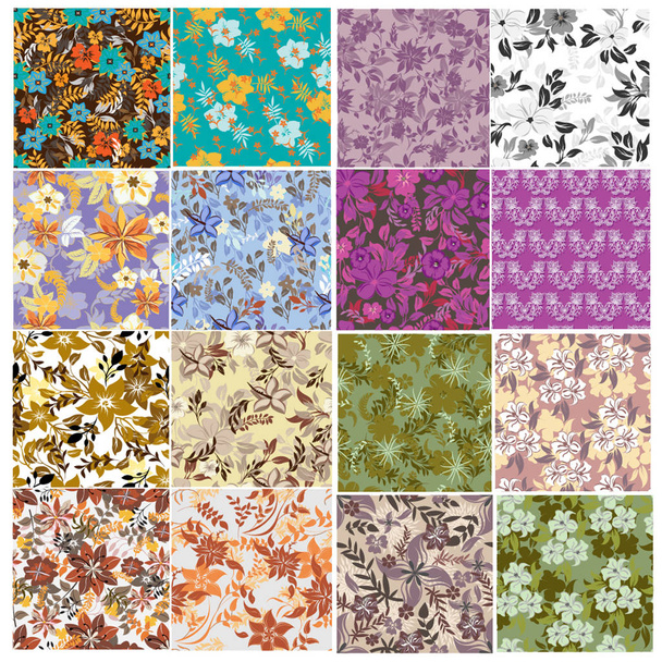 seamless flowers pattern - Διάνυσμα, εικόνα