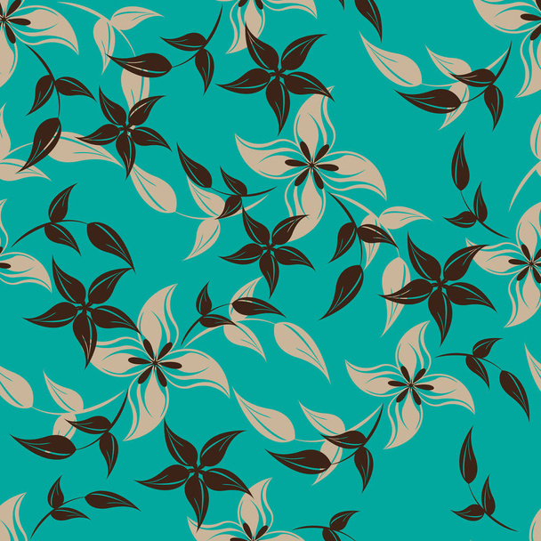 seamless flowers pattern - Vektör, Görsel