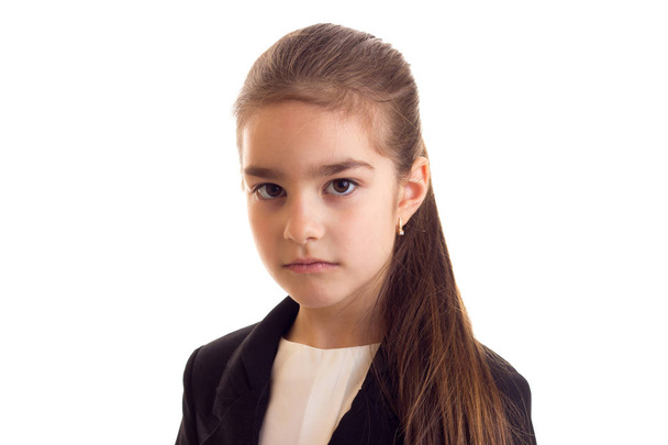 Little girl in black jacket - Fotografie, Obrázek