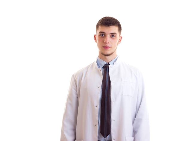 Jeune homme en robe de médecin
 - Photo, image