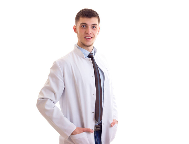 Young man in doctor gown - Photo, Image