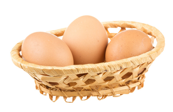Beyaz arkaplanda izole yumurtalar - Fotoğraf, Görsel