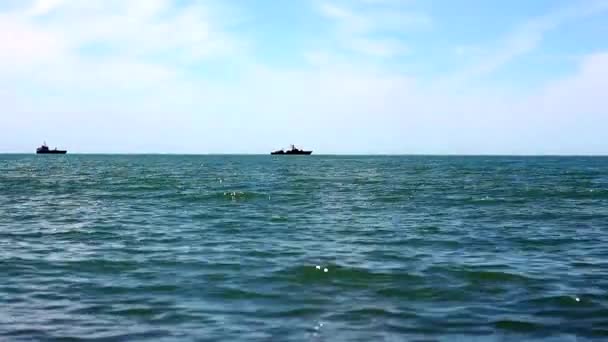 Statki na Morzu Czarnym w Soczi - Materiał filmowy, wideo