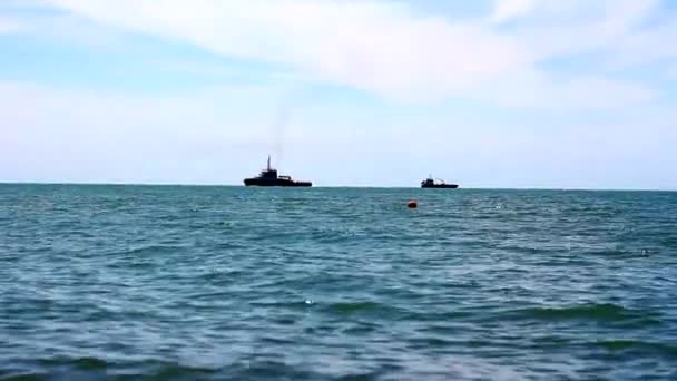 Statki na Morzu Czarnym w Soczi - Materiał filmowy, wideo