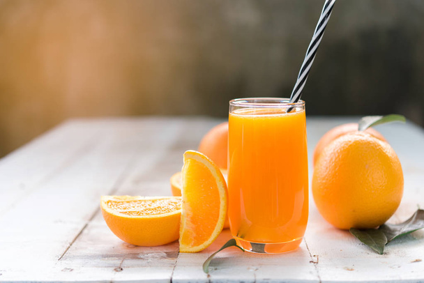 Freshly squeezed orange juice, close-up - Фото, зображення