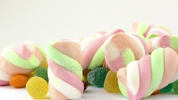 Dulce caramelo jalea Lolly y delicioso postre de azúcar
 - Imágenes, Vídeo