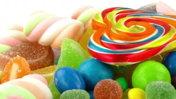 Dulce caramelo jalea Lolly y delicioso postre de azúcar
 - Metraje, vídeo