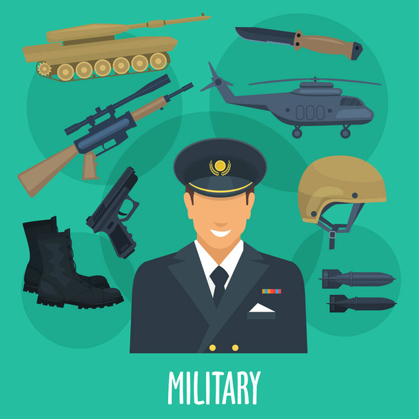 Militärische Besatzungsmaschinen und Vektorwaffen - Vektor, Bild
