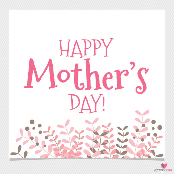 Feliz Dia das Mães, bouquets florais com fita e coração, vecto
 - Vetor, Imagem