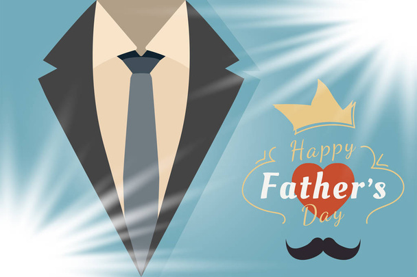 Happy Father's Day. Festive greeting banner. - Vector, imagen