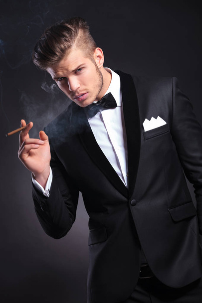 business man smoking - Photo, Image