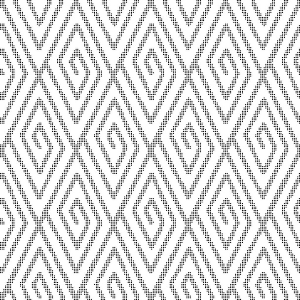 Halftone round black seamless background check geometry spiral v - Vector, Imagen