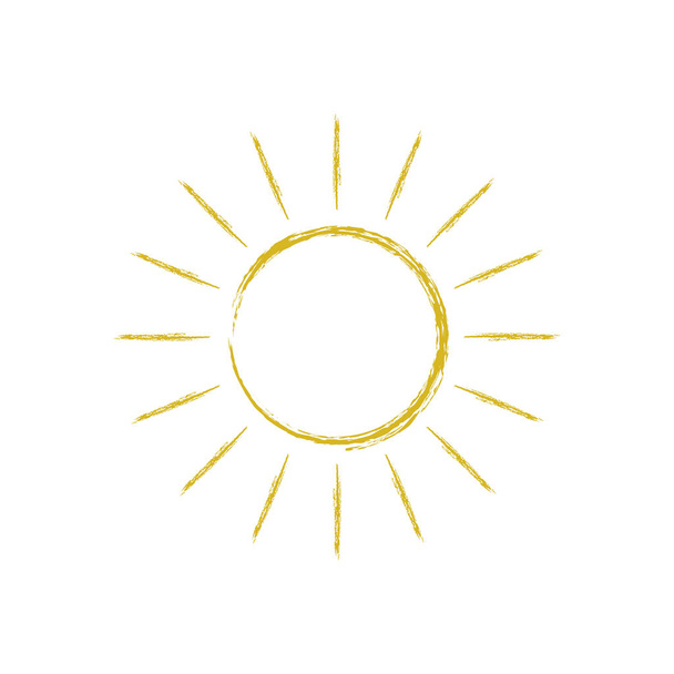 太陽のアイコン ベクトル グランジ - ベクター画像