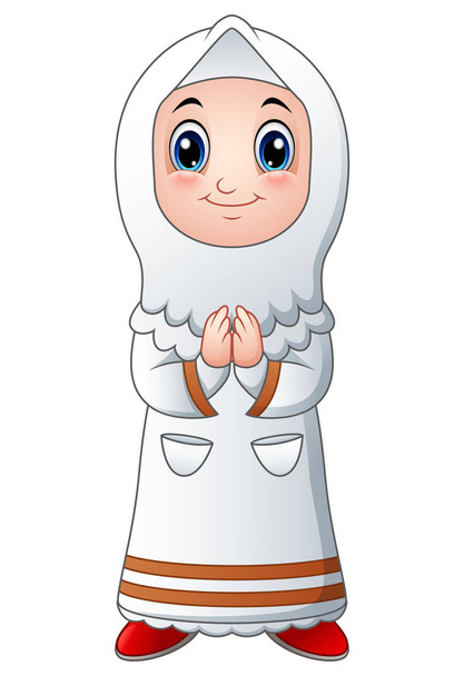 イスラム教徒の少女漫画 - ベクター画像