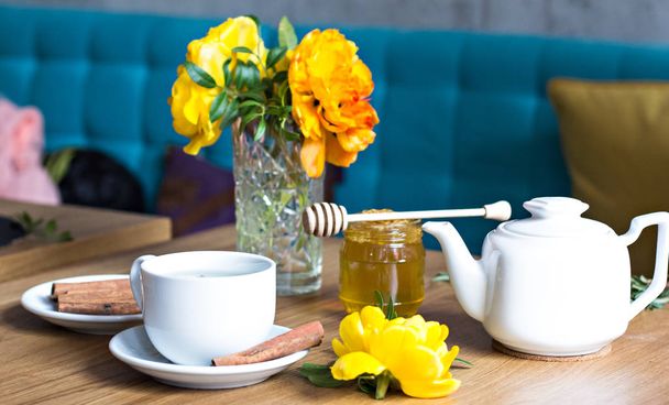Tea with mint and honey - Foto, Imagem