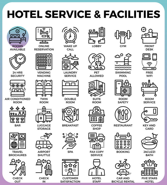 Hotel Service & Facilities - Vector, Image