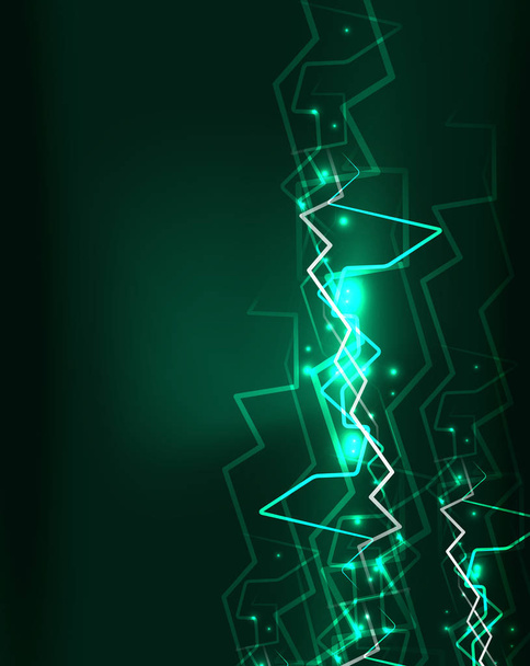 Neon bliksem vector achtergrond - Vector, afbeelding