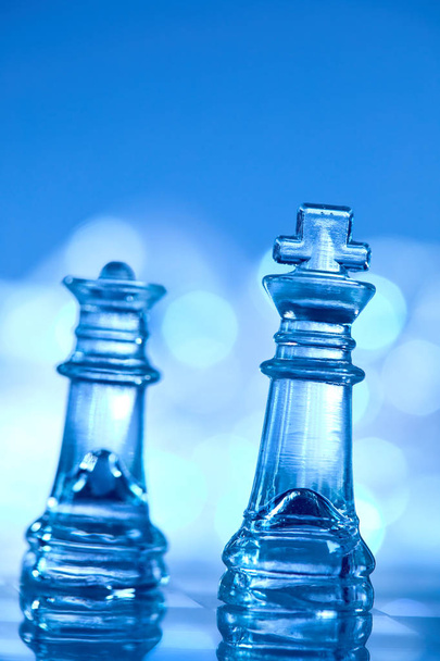 Синє скло шахи
 - Фото, зображення